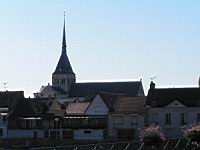Selles sur Cher, Eglise Notre-Dame-la-Blanche, Vue de loin